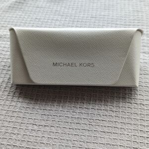 Michael Kors white eyeglass case